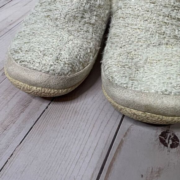 TOMS India Slippers White Metallic Boucle - Picture 3 of 9